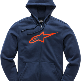 Ageless 2 Zip Hoodie - Navy/Red - Medium