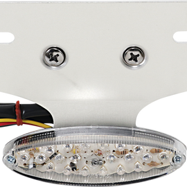 Taillight/License Plate Mount - Cat Eye -Clear Lens - Red LED