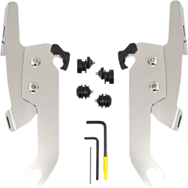 Fats/Slim Winshield Trigger Lock Complete Mount Kit - Polished - FLSL