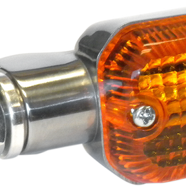 Turn Signal - DOT&E-mark - Dual Filament - Aluminum/Amber