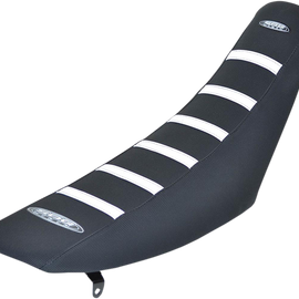 6-Ribbed Seat Cover - White/Black - SX/EX