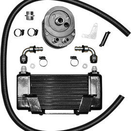 Oil Cooler Kit - Black - 10-Row - Low Mount0344398