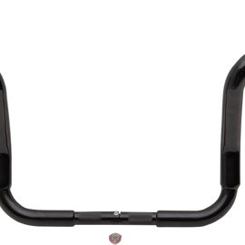 12" Black 1-1/2" Rounded Top Handlebar