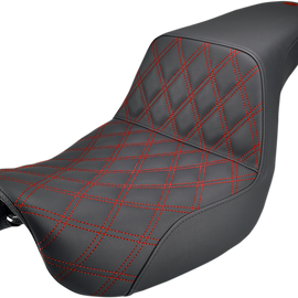 Step Up Seat - Lattice Stitched - Red Stitched - Dyna