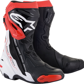 Supertech Boots - Black/White/Red - US 10.5 / EU 45