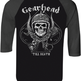 Gearhead Raglan T-Shirt - Gray/Black - 2XL