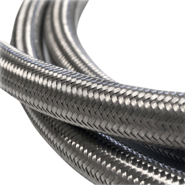 Fiber Braided Hose - Stainless Steel - 10'