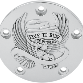 Points Cover 5 Hole Live to Ride Chrome