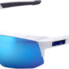 Speedcoupe Sunglasses - White - Blue Mirror