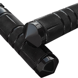 Grips - Knurled - Diamond - Cable - Black