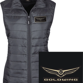 Women's Goldwing Puff Vest - Black - Small