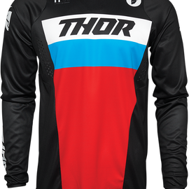 Youth Pulse Racer Jersey - Black/Red/Blue - XL