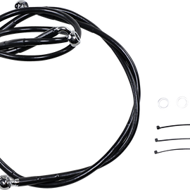 Brake Line - Front - Black - +10" - FXDF '12-'17