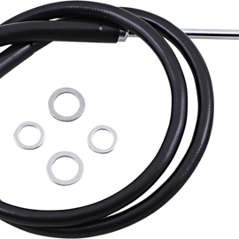 Brake Line - +4" - Black - '15-'17 Softail
