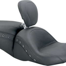 Lowdown Seat with Driver Backrest - Black Studded