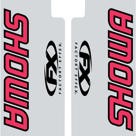 Fork Shield Decal - Showa - Red