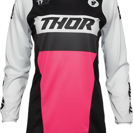 Women's Pulse Racer Jersey - Black/Pink - Medium