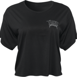 Women's Metal Crop Top  - Black - XL