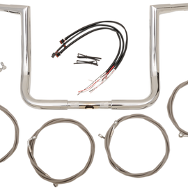 Chrome 14" '17 FL Handlebar and Cable Kit