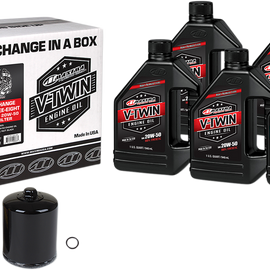 Quick Change M8 Synthetic 20W-50 Oil Change Kit - Black Filter