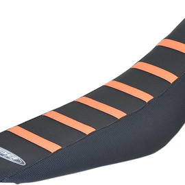 6-Ribbed Seat Cover - Orange/Black - SX/XCF