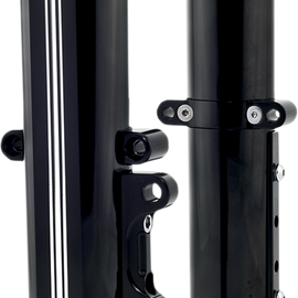 Lower Fork Leg Kit - Single Disc - Contrast Cut - Black/Silver - '14-'20 FL