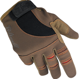 Moto Gloves - Brown/Orange - XS