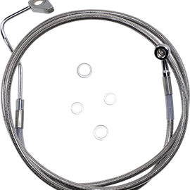 4" Brake Line - Front - Stainless Steel - 14-5FL W/ABS