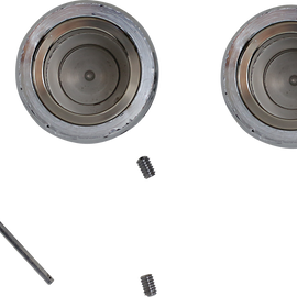 Axle Caps - Chrome - Front - 00-07 FLH/FLT