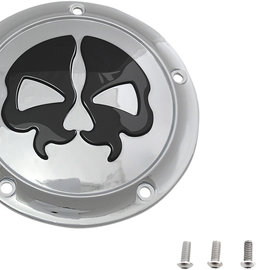 Split Skull Derby Cover - Chrome - 5-Hole