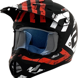 FX-17Y Helmet - Attack - Matte Black/Red - Small