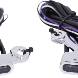 Marker Lights - Amber/White - Smoke Lens - Chrome