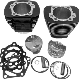 Cylinder Kit - 109" - Black with Highlighted Fins