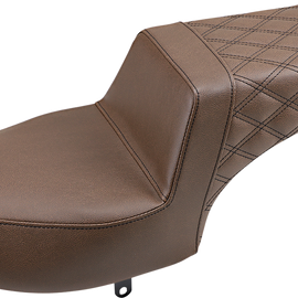 Step Up Seat - Passenger Lattice Stitched - Brown - Indian