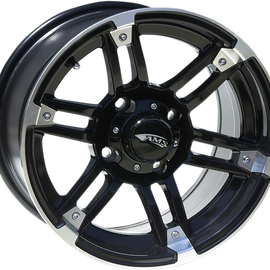 Wheel - Rear - Machined Black - 12x7 - 4/110 - 2+5